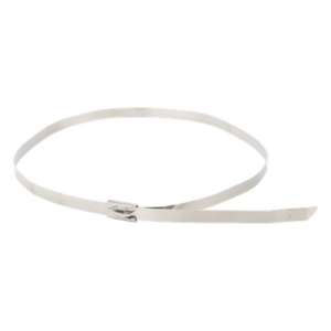 Cincho de Acero Inoxidable / 4.6 mm x 360 mm (1.18 ft) / 60 kg Tracción / 10 piezas / -40°C a +85°C
