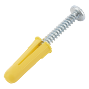 Kit de Fijación / 20 Taquetes de 1" (25.4 mm) / 20 Tornillos 8 mm x 1" (25.4 mm) / Doble Expansión / Carga 50 kg / Polietileno HDPE