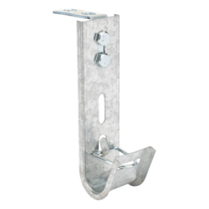 Soporte J-Hook para Cableado Estructurado / Capacidad 7 Cables Cat6 / Acero al Carbón / Montaje Pared y Techo / Interior