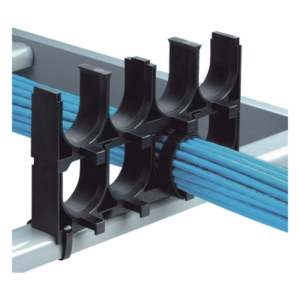 Espaciador de Cables Apilable / 4 Espacios / 1.25 in (31.8 mm) / Nylon 6.6 FR / Negro
