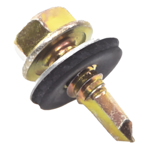 Tornillo Autoperforante / Punta Broca 6.5 mm / Sello Montado Hermético / 19 mm (0.75 in) / Lámina Acanalada y Polines / Caja 100 pzas
