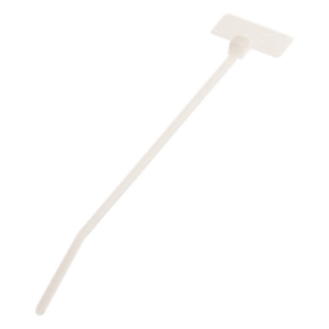Cincho de Identificación Tipo Bandera / 109 mm x 2.4 mm / Área de Marcado 150.9 mm² / Nylon 6.6 / Rango -60°C a 85°C / Instalación hasta 22.1 mm