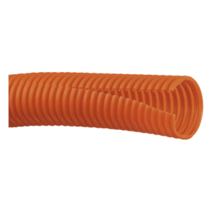 Tubo Corrugado Abierto / 1 in (25.4 mm) Diámetro / 30.5 m (100 ft) / Polietileno / Naranja / UL 94 HB / RoHS