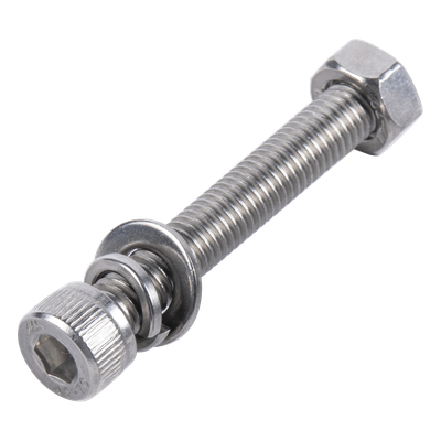 Kit de Fijación Fotovoltaico / Tornillo Allen M8-1.25 x 50 mm / Acero Inoxidable / DIN 127 / 85,000-150,000 psi