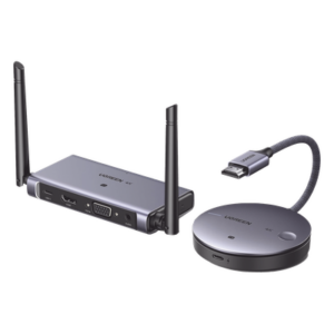 Extensor HDMI Inalámbrico / 1080p@60Hz a 50 m (164 ft) / 4K@30Hz a 30 m (98.4 ft) / Salida HDMI y VGA Simultánea / Audio 3.5 mm / Plug and Play