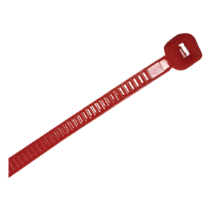 Cincho de Nylon / 4.8 x 300mm / 22 kg Tensión / Rojo / 100 pzs / -40°C a +80°C / 1.02 x 0.19 pies