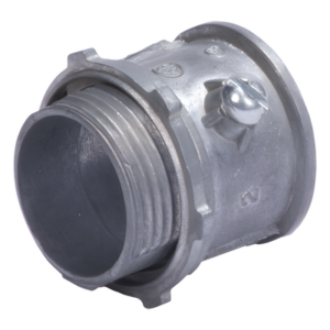 Conector para Tubo / 1" (25 mm) / Pared Delgada / Tornillo Americano / Galvanizado / Etiqueta Verde