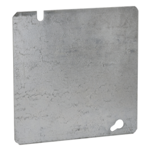 Tapa Ciega Cuadrada / Acero Galvanizado / 4.688 x 4.688 in (119.1 x 119.1 mm) / UL Listed / Troquelada