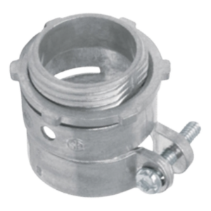 Conector Recto para Tubo Flexible / 3/4" (19 mm) / Diámetro 32 mm / Longitud 36 mm / Acabado Bruñido Brillante / NEMA FB-1 / UL 514B