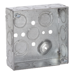 Caja Cuadrada Eléctrica / Acero Galvanizado / 21 in³ / 10 Entradas 1/2" y 6 TKO 1/2"-3/4" / Montaje Muro Resistente al Fuego 2 Horas