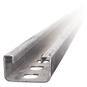Unicanal Perforado / 4 x 2 cm / Calibre 14 / 3 m (9.8 ft) / Pregalvanizado / 0.8 kg/m