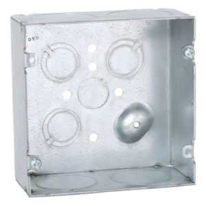 Caja Cuadrada / Acero Galvanizado / 6 Entradas 1 1/4" / 42 in³ / Profundidad 2-1/8" / UL Listed