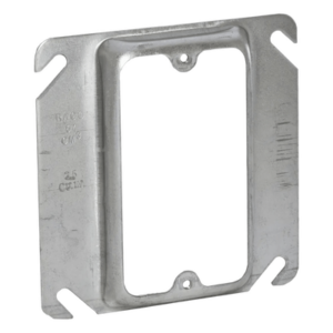 Sobretapa Cuadrada / Acero Galvanizado Troquelado / 4 x 4 in / Capacidad 5.5 Unidades / UL Listed