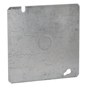 Tapa Cuadrada Plana / Acero Galvanizado / 4.75 x 4.75 in / Entrada 1/2 in / UL Listed