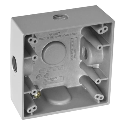 Caja de Conexión a Prueba de Intemperie / Aluminio Die-Cast / 3 Salidas / 1/2" NPT / IK09 / 492 cm³