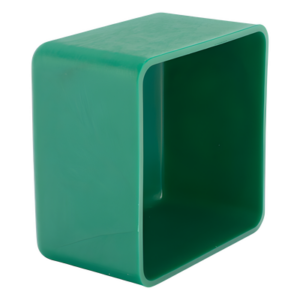 Remate Cuadrado para Unicanal / 4x4 pulgadas (10x10 cm) / PVC No Metálico / Verde Oscuro / Sellado Sólido