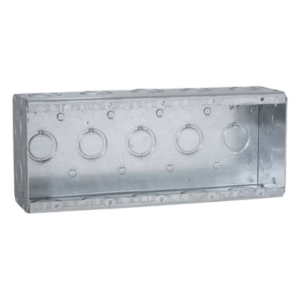 Caja Multigang / 5 Gang / Profundidad 2.5 in / 19 Entradas 1/2"-3/4" / Capacidad 79.5 cu. in / Acero Galvanizado