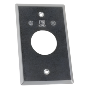 Tapa rectangular aluminio / Tipo RR / 40.38 mm central / 2 diámetros 3 mm / 1.02 mm espesor / Intemperie