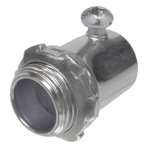 Conector para Pared Delgada / 1 1/4" (32 mm) / Tornillo de Fijación / Acero / 2.27" x 2.03" x 2.27" (57.65 x 51.56 x 57.15 mm)