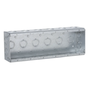Caja Multigang de Acero / 6 Posiciones / Profundidad 2.5 in / 28 Entradas 1/2"-3/4" / Capacidad 95.3 cu. in / UL Listed