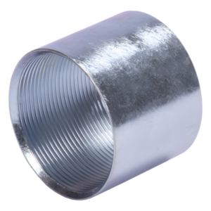 Cople de Pared Gruesa / 3" (76mm) / Rosca NPT / Galvanizado / Etiqueta Amarilla / Interior y Exterior Controlado