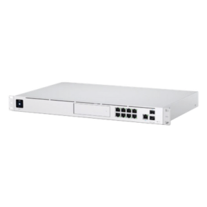 Gateway UniFi / 8 Puertos Gigabit / 2 Puertos 10G SFP+ / Rack 1U / NVR con Bahía HDD / IDS-IPS 3.5 Gbps