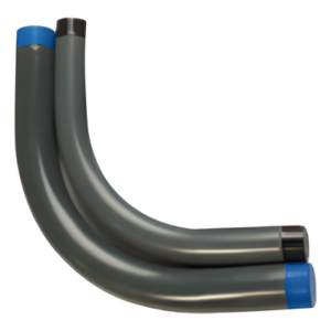 Codo Conduit Rígido / 1" (25.4 mm) / Aluminio 6063 / Recubrimiento PVC 40 mils / Uretano Púrpura 2 mils / IK09 / UL-6A