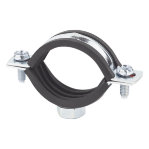 Abrazadera Isofónica Reforzada / 3 1/2" (100 mm) / Acero 1.75-2.3 mm / Carga 150 kg / Rango -30°C a +120°C / Aislamiento EPDM