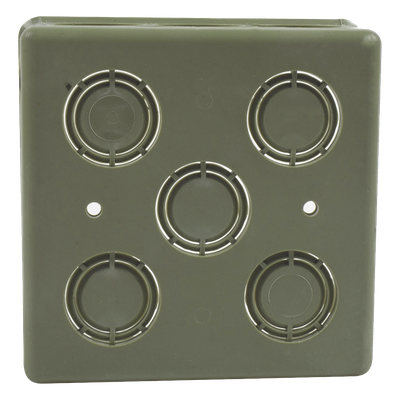 Caja Cuadrada para Conduit / PVC Pesado / 1/2" - 3/4" / Autoextinguible / No Conductor Eléctrico