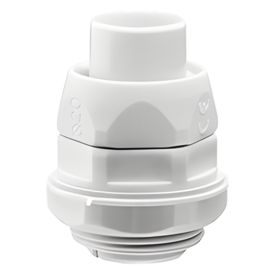 Conector de Tubería Flexible a Caja / PVC Auto-Extinguible / 50 mm / IP55 / -24 a 60°C / Telecomunicaciones y Seguridad