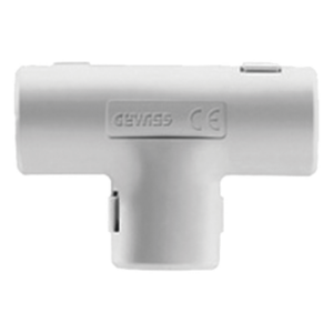 Unión en T para Tubería Rígida / 25 mm / PVC Auto-extinguible / Libre de Halógenos / Instalaciones Eléctricas