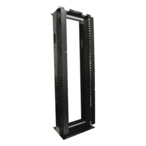 Rack de Aluminio / 45U / 7 ft (2.1 m) x 19 in / Gestión 190 Cables Cat6 / Organizadores Verticales con Puertas / Diseño Apilable
