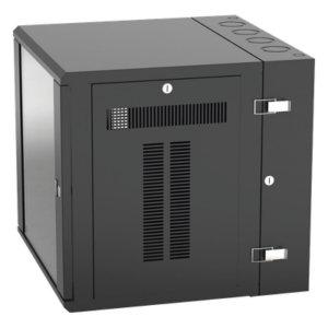 Gabinete de Montaje en Pared / 19in / 12 UR / 635mm (25in) Profundidad / Ventana de Seguridad / Acero y Vidrio Templado