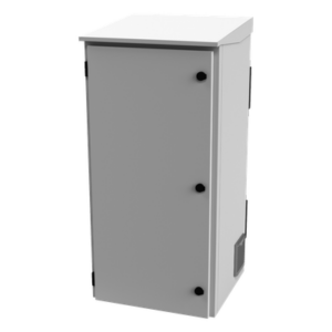 Gabinete Exterior IP / Rack 19" 24U / Ventiladores con Termostato / Acero Galvanizado / Filtro Antipartículas / Cerradura Doble