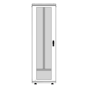 Gabinete Rack de Piso / 42 Unidades / 19 Pulgadas / Carga 1000 kg / Puerta Cristal Templado / Ventilación Superior