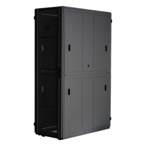 Gabinete para Centros de Datos / 42 UR / 600 mm Ancho / 1070 mm (3.51 ft) Profundidad / Carga 1588 kg / Puerta 80% Perforación / Acero Soldado