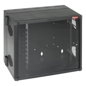 Gabinete de Pared 26 UR / 19in / 700mm Ancho / 637mm Profundidad / 2.3x2.1 pies / Puerta Ventana Seguridad / Negro