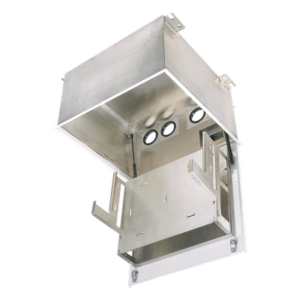 Gabinete de Techo / 8 UR / Equipo Pasivo / UL2043 Plenum / Acceso Frontal / 19" Dos Niveles / 2.4 ft (0.7 m) Profundidad Estándar