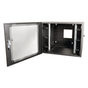 Gabinete de Pared 19in / 12 UR / Abatible / 610 mm (2 ft) de Profundidad / Carga 91 kg (200.6 lb) / Gestión de Cables Integrada