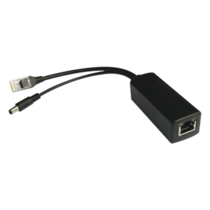 Divisor PoE Pasivo / 48-55 Vcc a 12 Vcc / 2 A / 10/100 Mbps / Alcance 120 m (393.7 ft) / Aislado / IEEE 802.3af