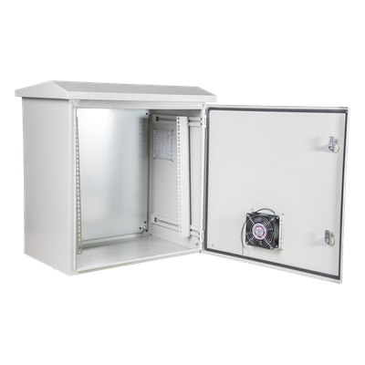 Gabinete Rack 19" / 11U / IP55 / IK10 / Acero Ventilado / Exterior 593 x 609 x 399 mm / Ventilador 110 VCA