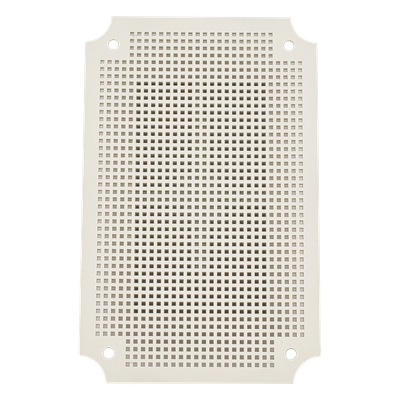 Placa Interna para Gabinete IP65 / ABS Resistente a Impactos / 250 x 160 mm / Instalación Torre, Poste o Pared / Optimizada para PoE y Baterías