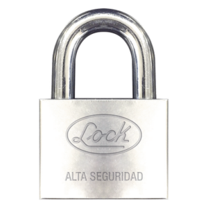 Candado de alta seguridad / Acero anticorte / Acabado cromado / Llaves Abloy / Horquilla 34 mm (1.34 pulgadas)