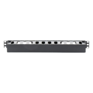 Organizador de Cables Horizontal / 1U / Rack 19" / Plástico ABS Resistente / Pintura Electrostática Negra