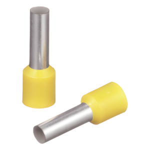 Ferrúla de Cobre DIN / 10 AWG / Largo 12 mm / Tambor Integrado / Paquete 100 Piezas
