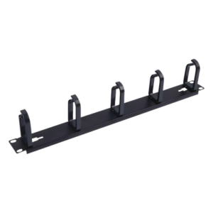 Organizador de Cables / 5 Anillos Removibles / 1U / 19" / Montaje Vertical u Horizontal / Acero con Ganchos ABS / Espaciado 4"