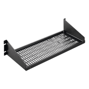 Charola para Rack 19" / Capacidad 34 kg / Base Ventilada / 2 UR / 482x381x95 mm / 15.8x12.5x3.7 in