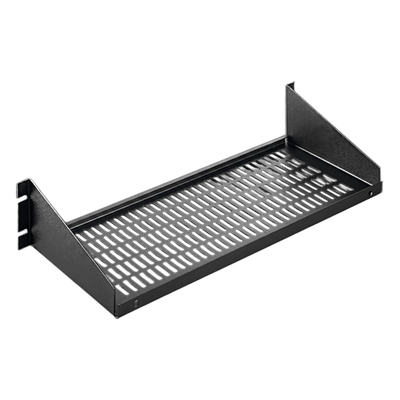 Charola para Rack 19" / Capacidad 34 kg / Base Ventilada / 2 UR / 482x381x95 mm / 15.8x12.5x3.7 in