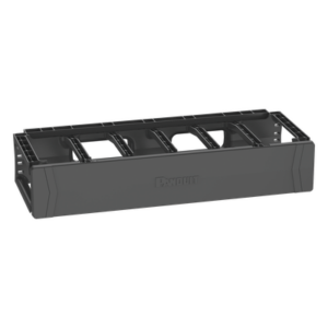 Organizador de Cables Horizontal / Rack 19 pulgadas / 2UR / Cubierta Magnética Doble Bisagra / Aberturas para Cat 6 y 6A / 484 x 90 x 202 mm (19 x 3.5 x 7.9 in)