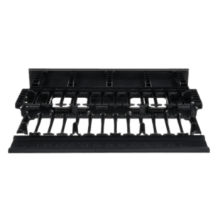 Organizador de Cables Horizontal / Alta Densidad / Doble Frontal y Posterior / Rack 19in / 2UR / 48.3 cm (19in)